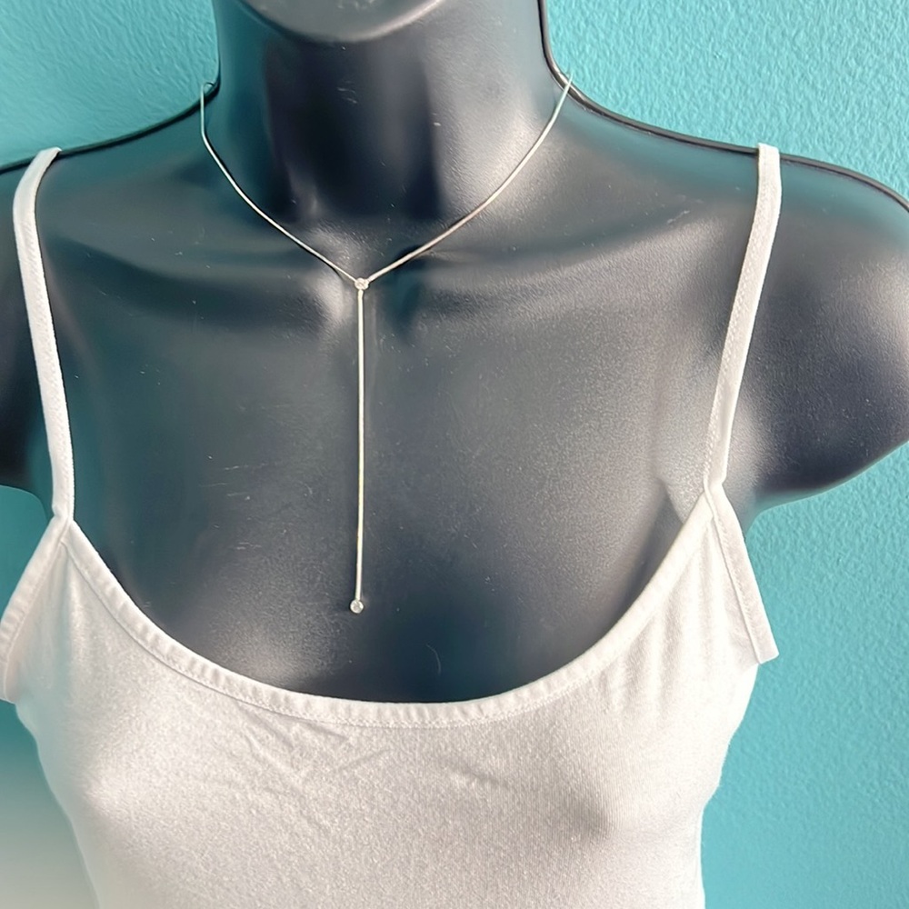 NWT Sterling Silver Lariat Necklace - Picture 2 of 4